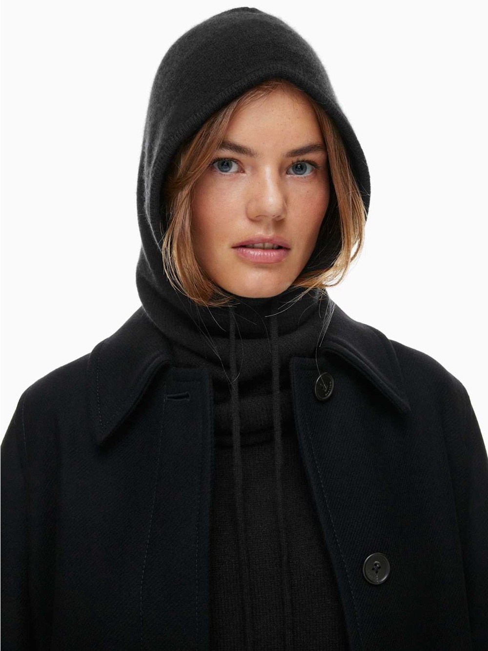 Aritzia Cashmere Solitude Hood Baklava Hat Scarf